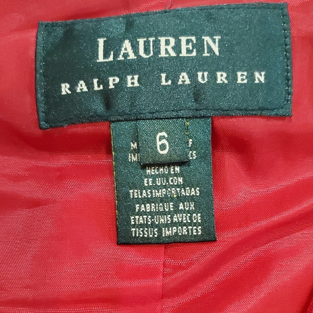 Vtg Lauren Ralph Lauren Red Vest with Gold Buttons - Picture 4 of 12